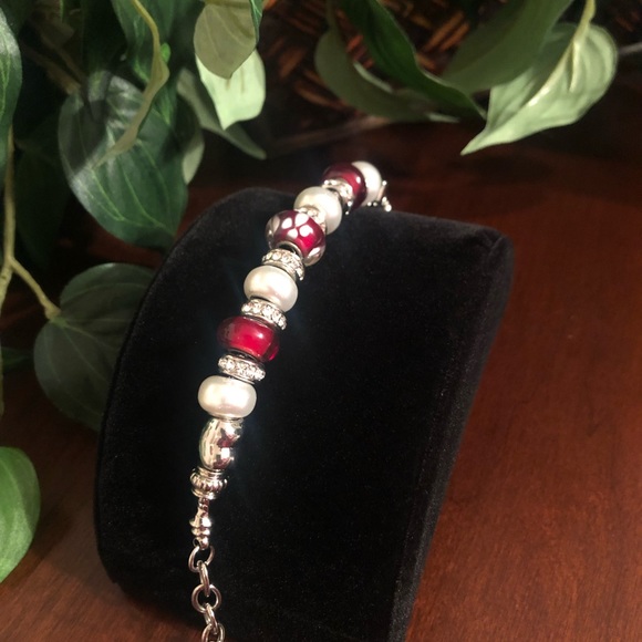 Silver tone spacers bracelet - Picture 3 of 7